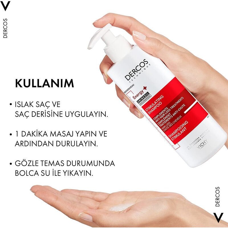 Vichy Dercos Energy+ Saç Dökülmesine Karşı Şampuan 400 ml