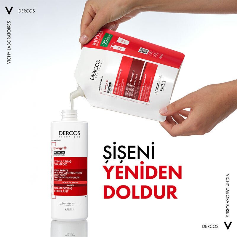 Vichy Dercos Energising Saç Dökülmesine Karşı Şampuan 400 ml - Refill