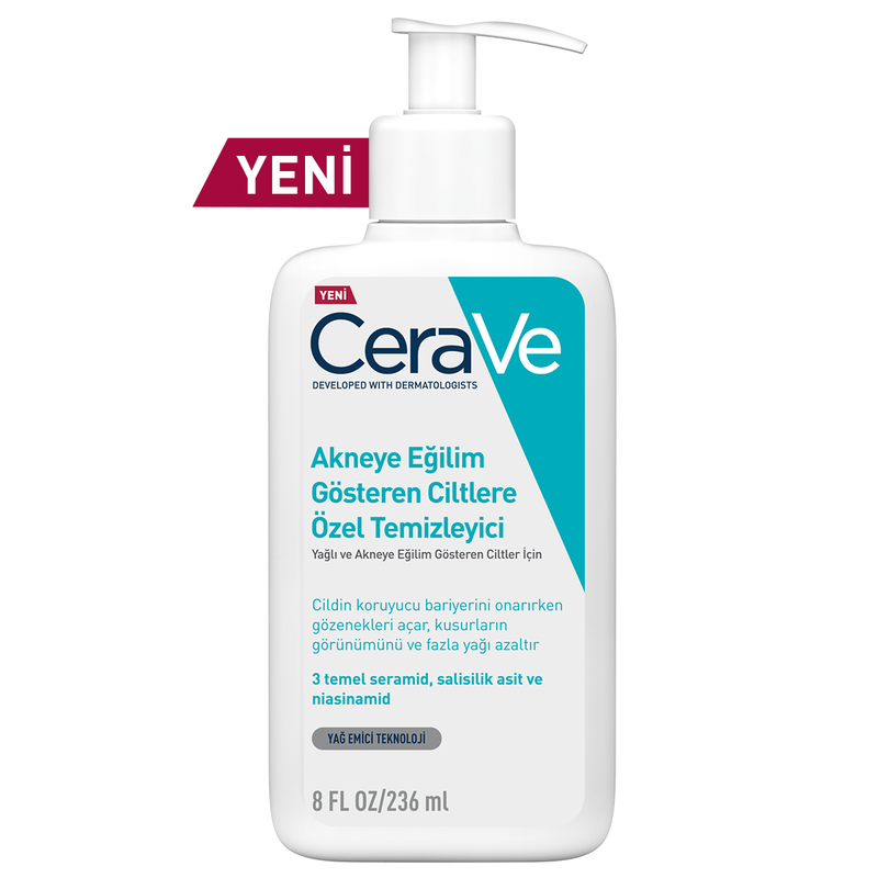 CeraVe Yağlı Ve Akneye Eğilimli Ciltler İçin Yüz Temizleme Jeli 236 ml