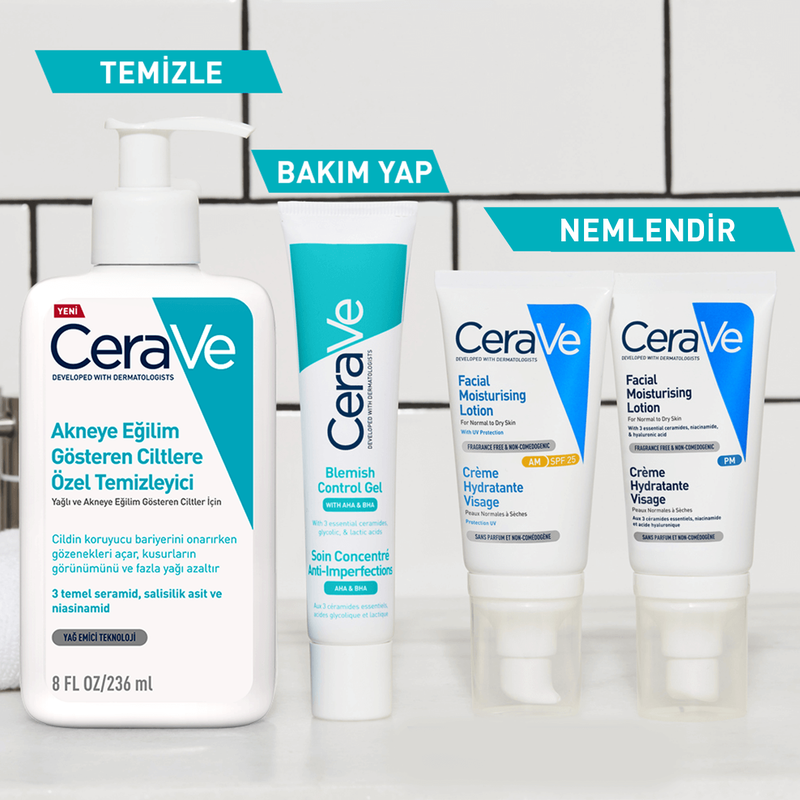 CeraVe Yağlı Ve Akneye Eğilimli Ciltler İçin Yüz Temizleme Jeli 236 ml