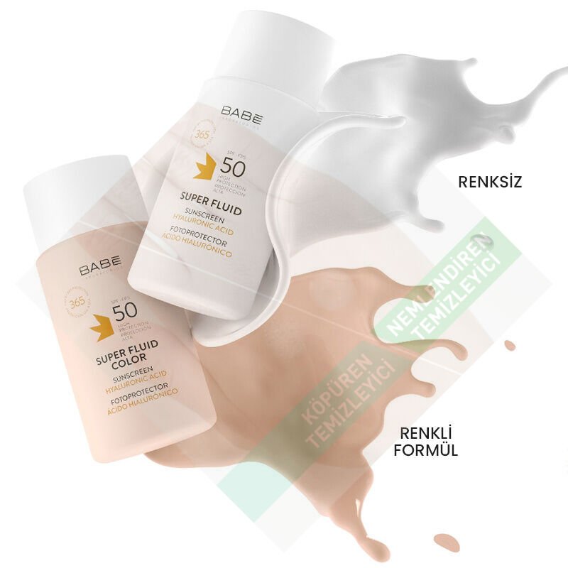Babe Sun SPF 50 Super Fluid Güneş Koruyucu 50 ml - Renkli