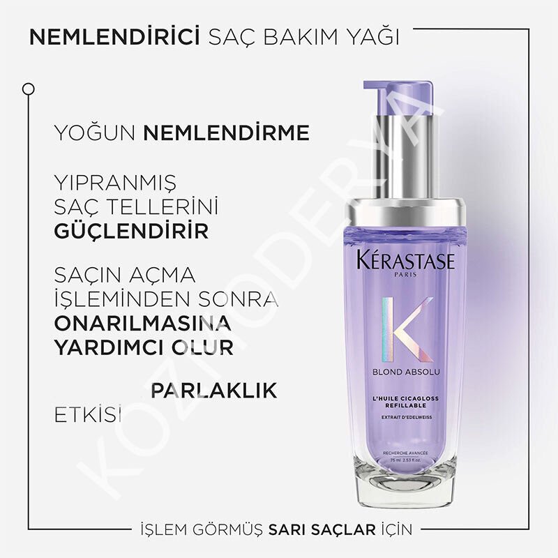 Kerastase Blond Absolu L Huile Cicagloss Yeniden Doldurulabilir Saç Yağı 75 ml