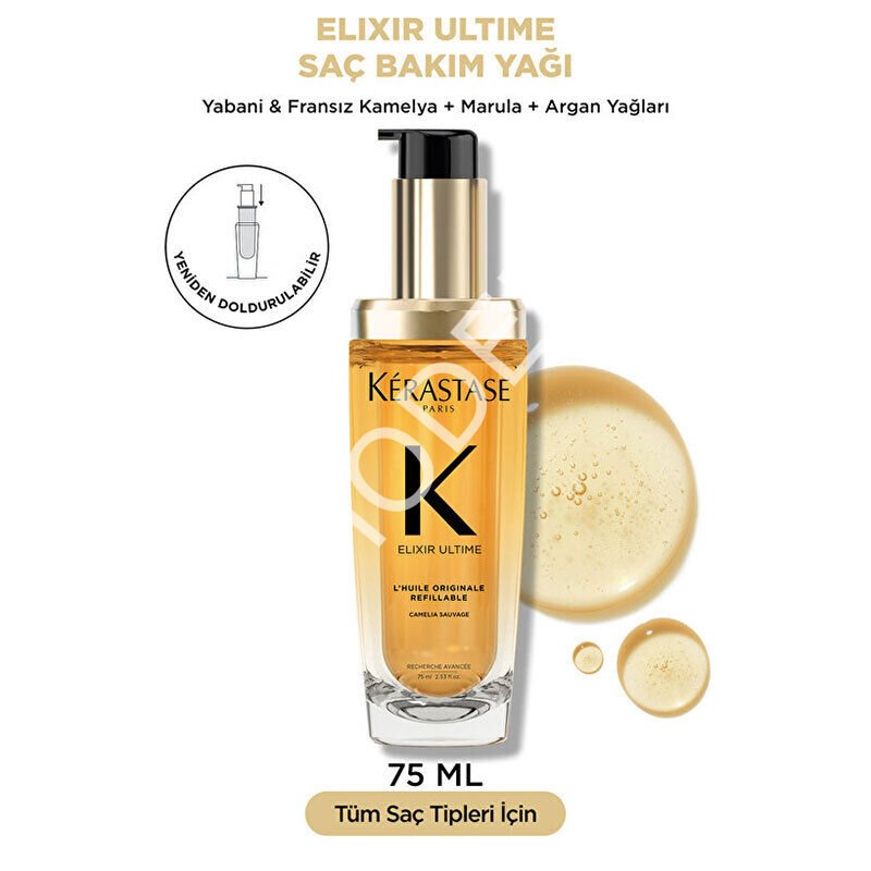 Kerastase Elixir Ultime Yeniden Doldurulabilir Saç Bakım Yağı 75 ml