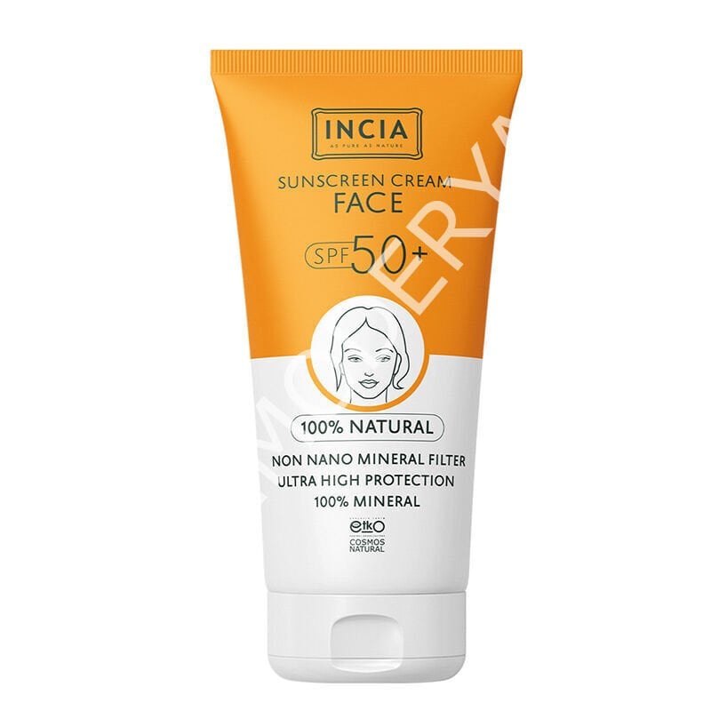 INCIA Yüz İçin %100 Doğal Güneş Kremi 50 SPF 50 ml