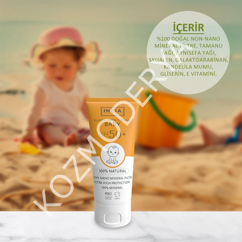 INCIA Bebekler İçin Doğal Güneş Kremi 50 SPF 50 ml