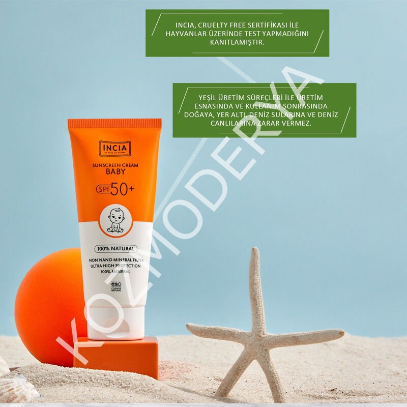 INCIA Bebekler İçin Doğal Güneş Kremi 50 SPF 50 ml